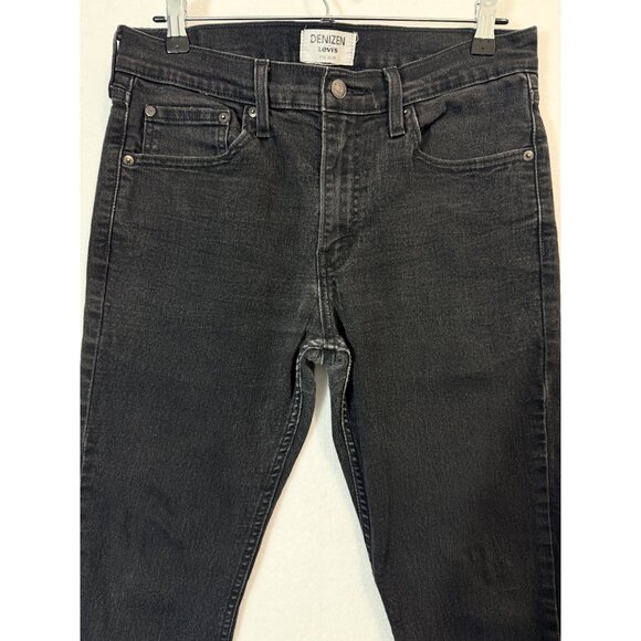 Denizen Levi's 216 Slim Jeans Men's W32 L32 Black Stretch Denim Faded Distressed - Picture 16 of 16